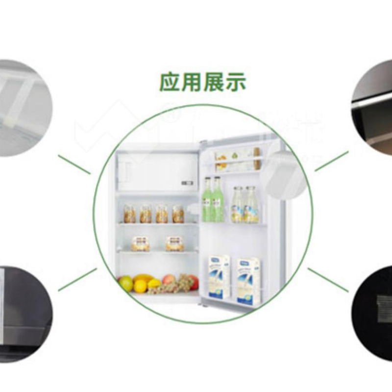 What are the performance characteristics of non-residue tape used for temporary fixation in the home appliance industry?